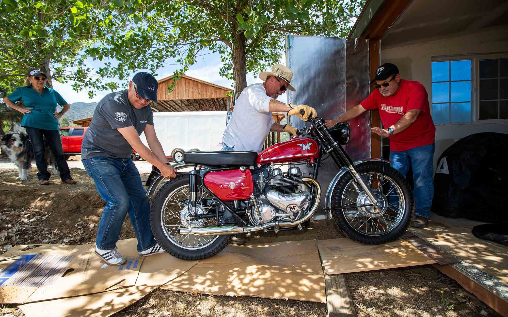 The sole Matchless in Haith’s collection, a Red 1957 G11, had been restored to perfection.