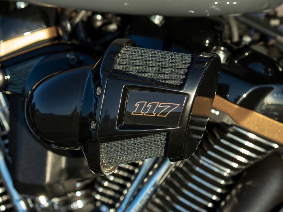 In addition to the larger 117ci engine in each ST model, they also get this upgraded Heavy Breather intake, custom tuned exhaust, and a high-performance camshaft.