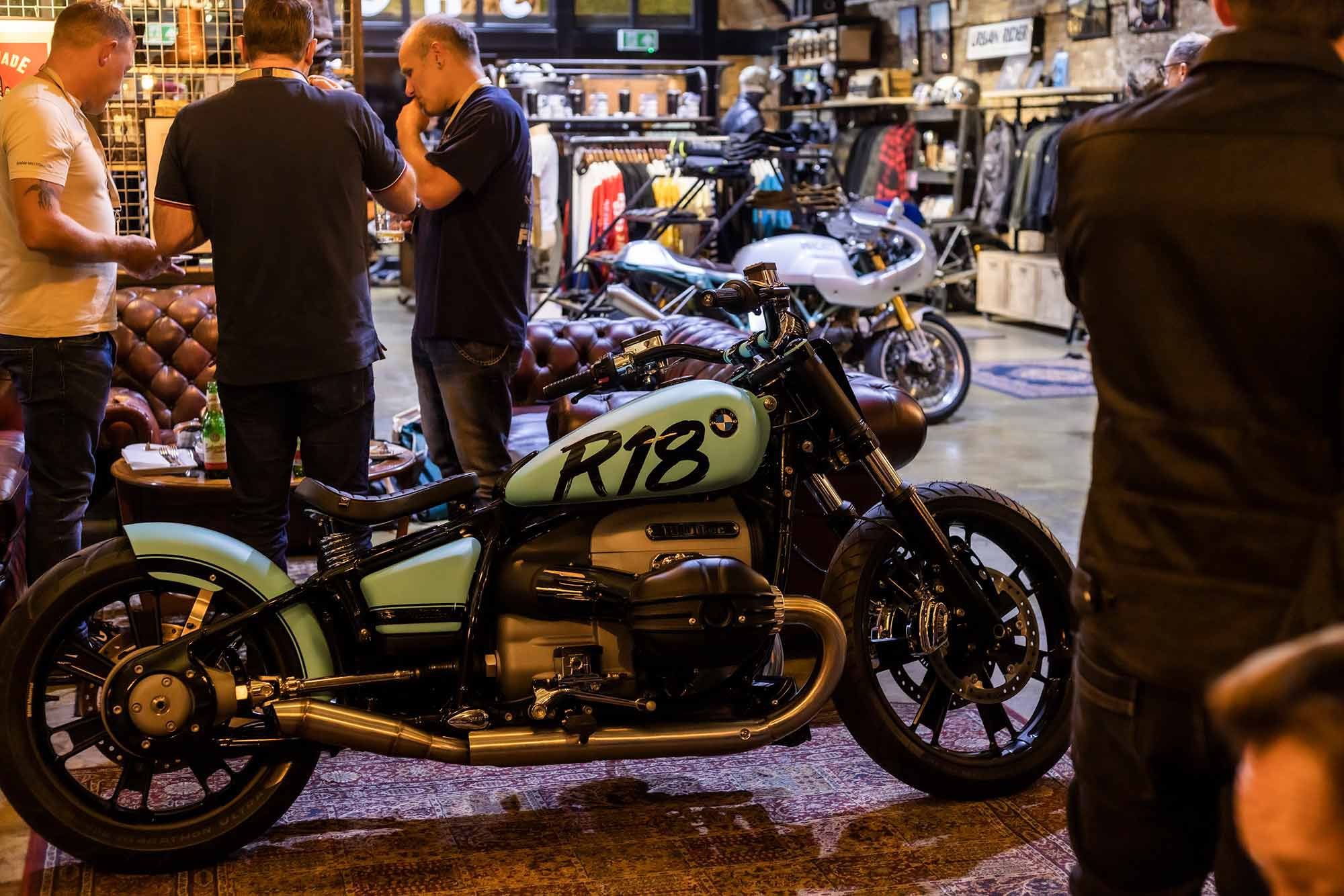 Bike Shed London is a complete barber-tattoo-parlor-bar-restaurant-motorcycle-club experience, and suitably decorated with a custom R 18.
