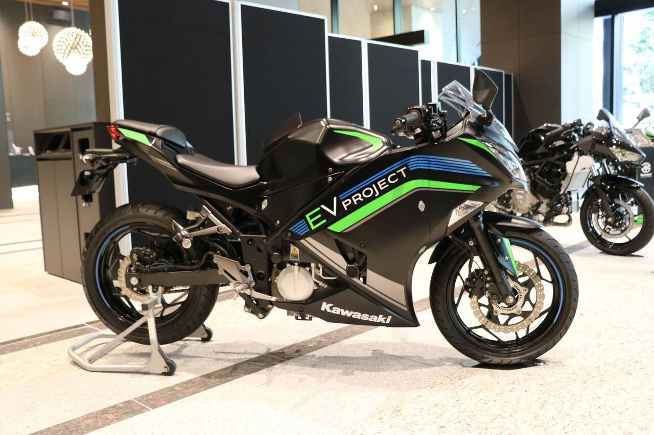 Kawasaki Heavy Industries—now called Kawasaki Motors—recently showed the latest version of its ongoing electric sportbike project while also announcing future EV plans.