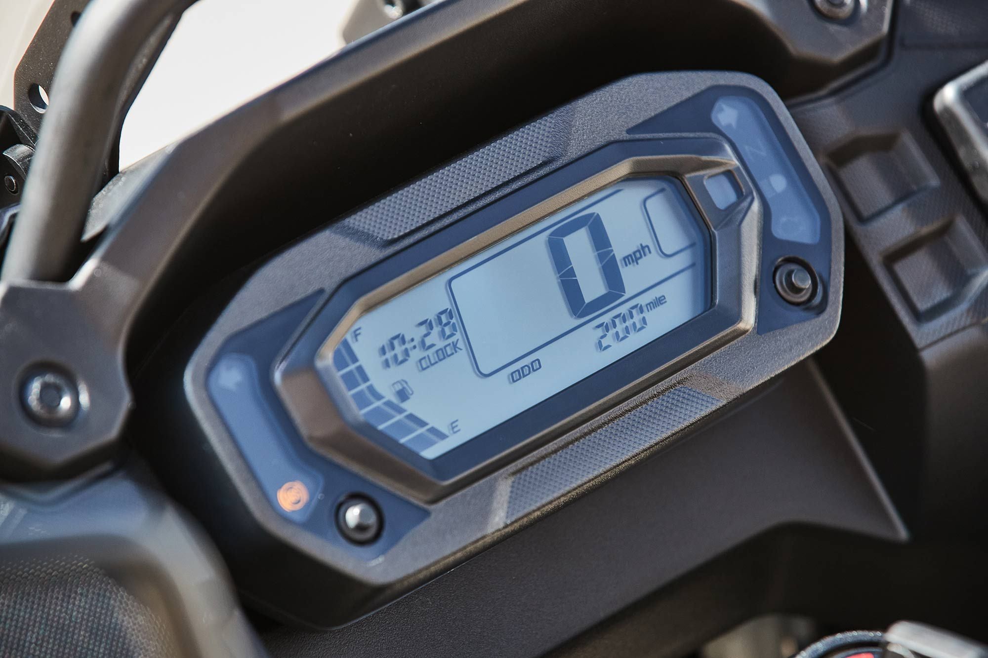 A new LCD dash now includes a fuel gauge—a much needed and welcomed update.
