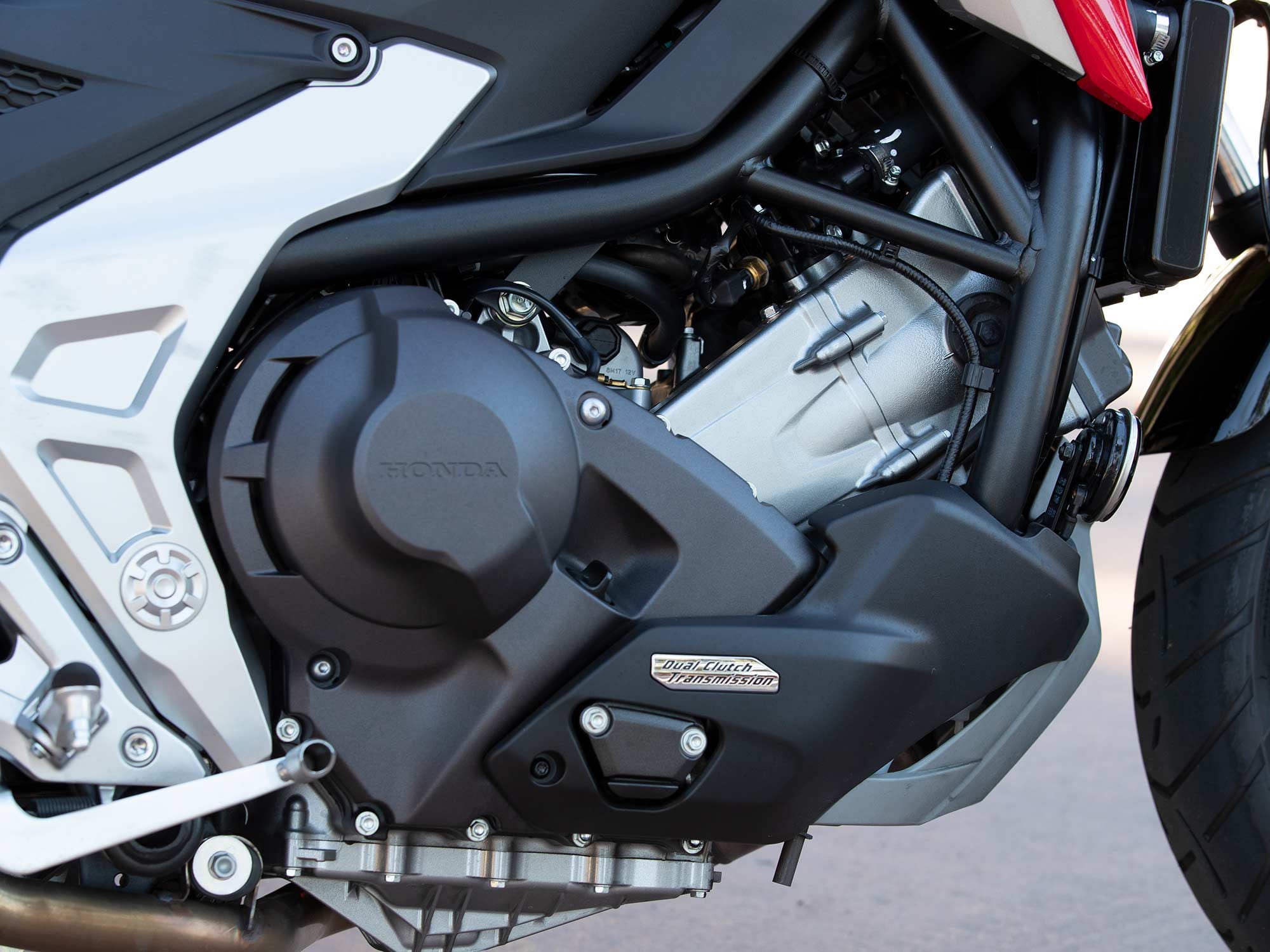 In there, there’s half of a car engine—a very small one.