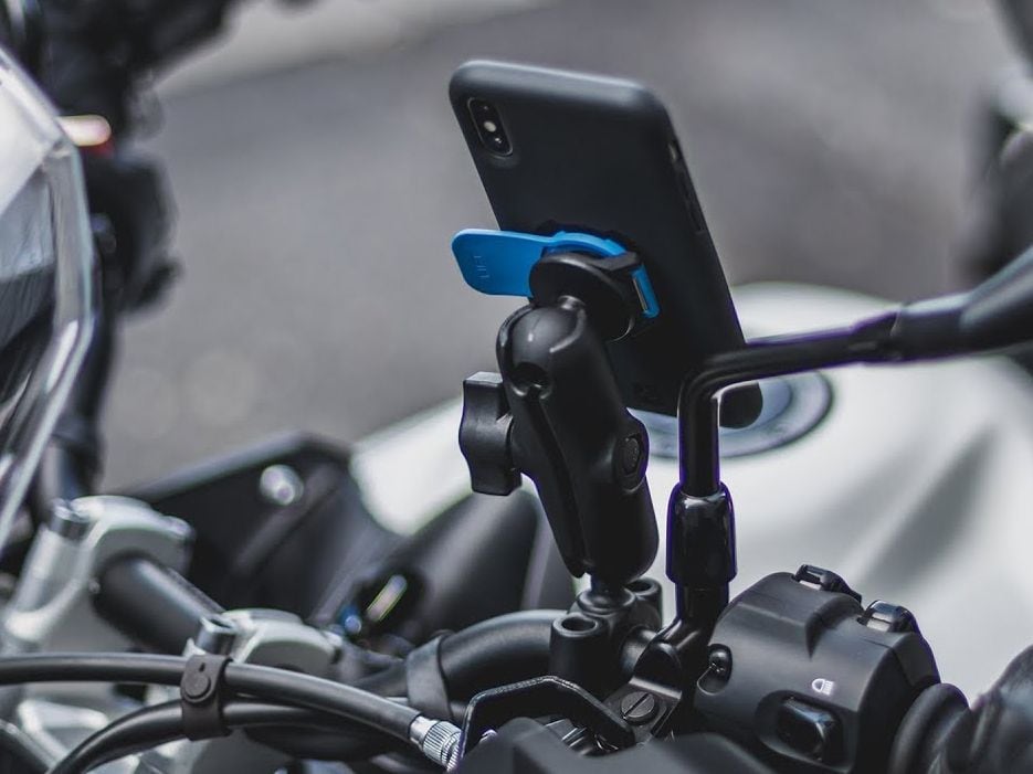 New Black CNC Full Aluminum Motorcycle Bike MTB Handlebar Phone Holder Mount &