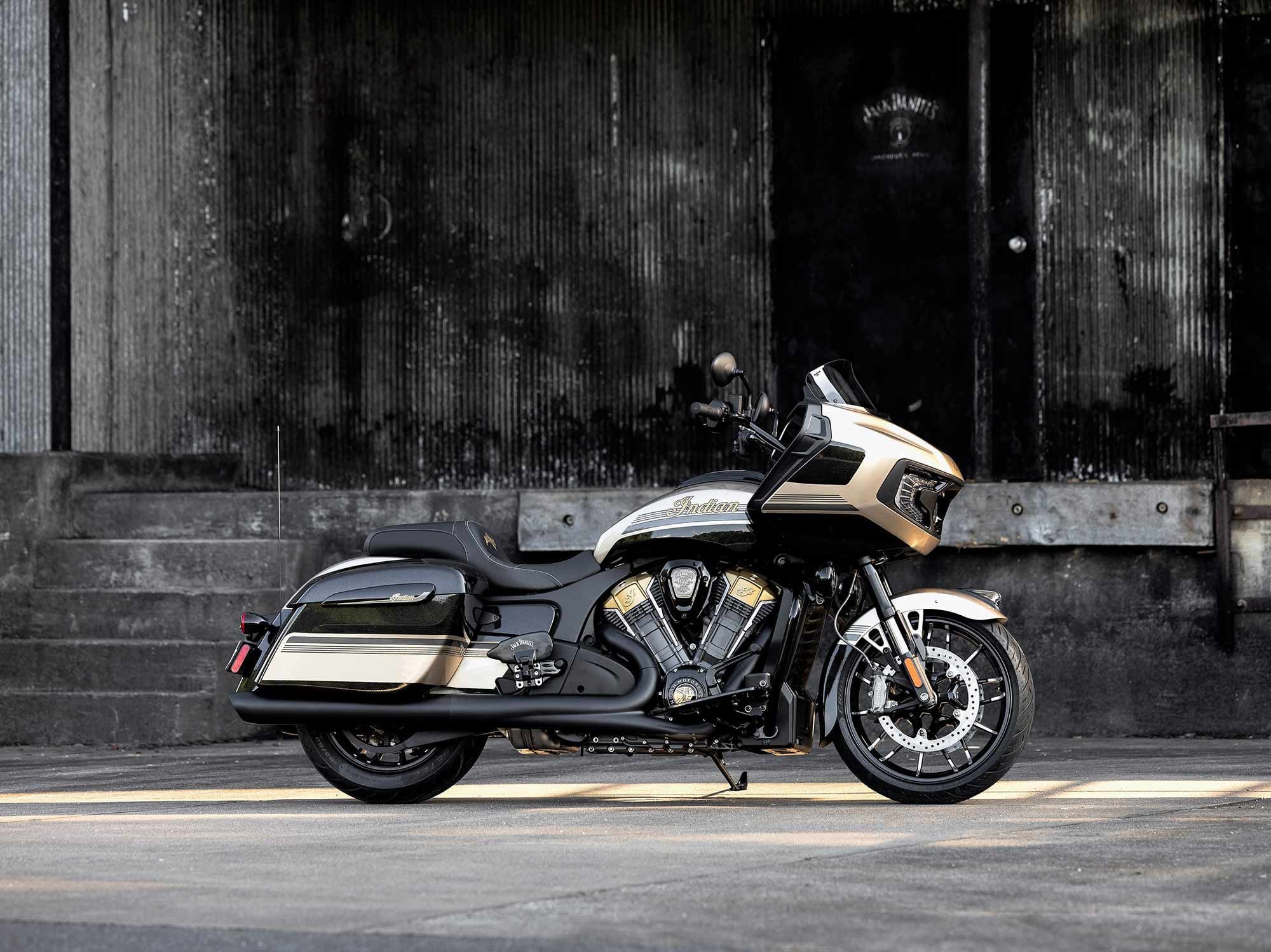 The bike wears custom metallic paint, accents, and numbered badging to show exclusivity.