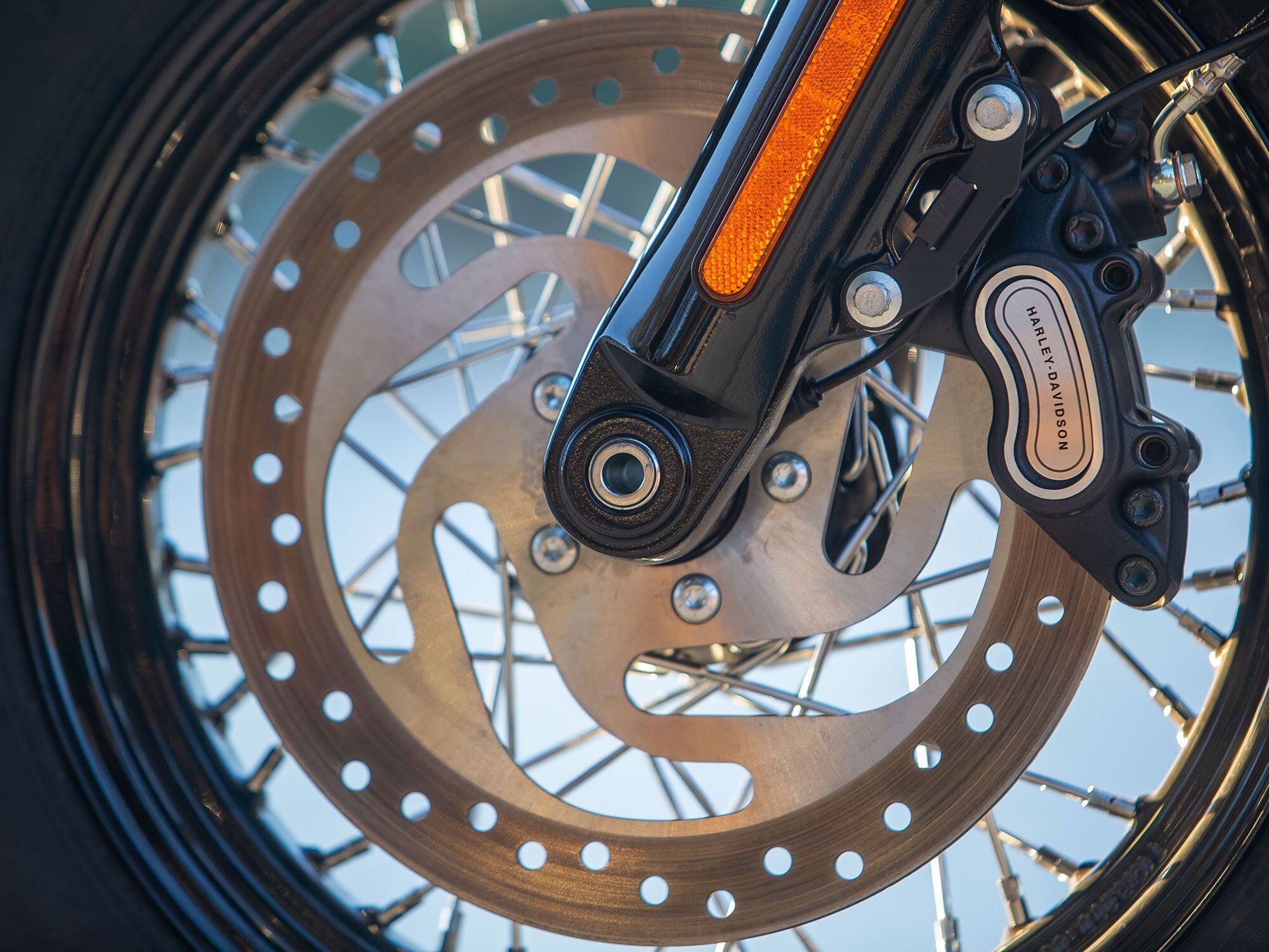 Brake testing was the one performance category where the R 18 surpassed the Softail Slim.