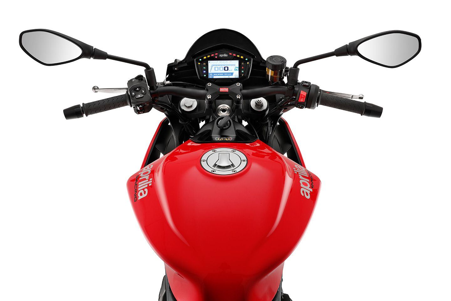 A TFT dash makes it easy to navigate rider-aid settings.