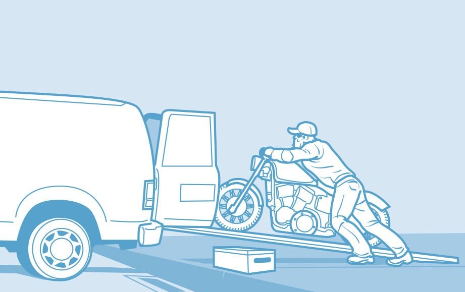 Loading Your Motorcycle Into A Van For Travel Cycle World