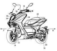 Yamaha E01 electric scooter patents front