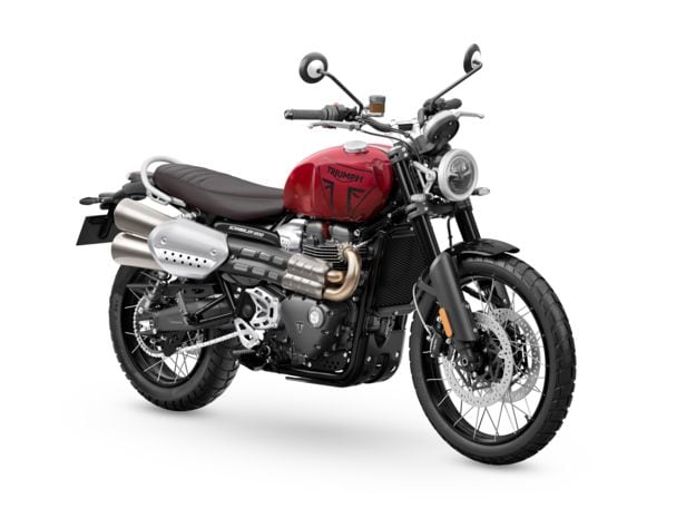 The new Scrambler 1200 X as standard has a 32.3-inch seat height and can be dropped to 31.3 via the accessory catalog.