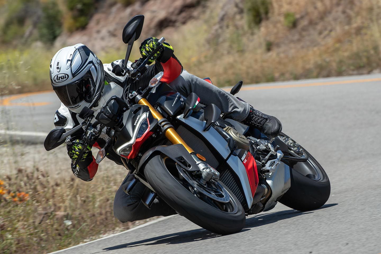Like on the track, the Ducati is incredibly flexible on the street allowing the rider to work smarter, not harder.