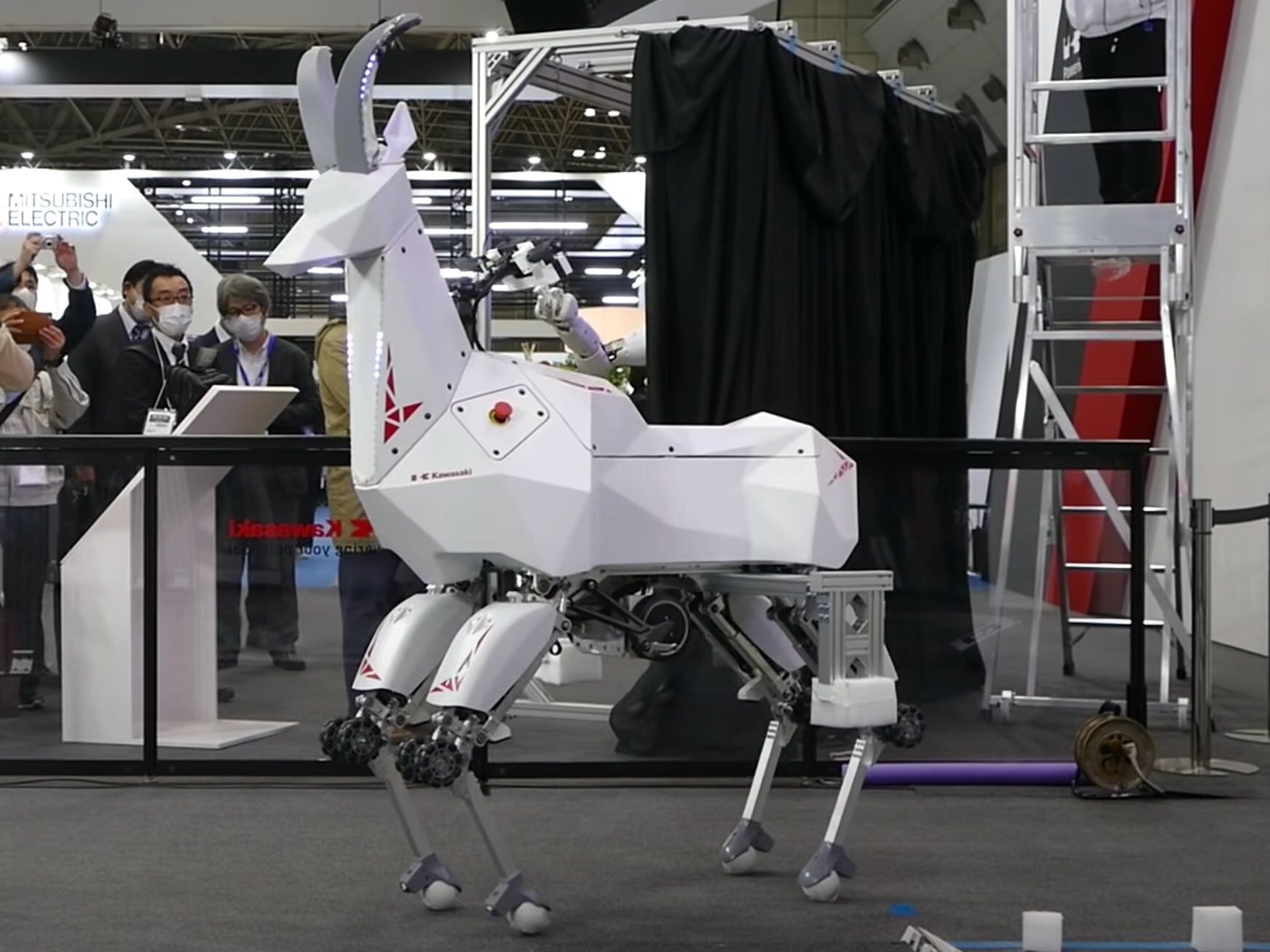Bex stands alone, showing off its robotic profile.