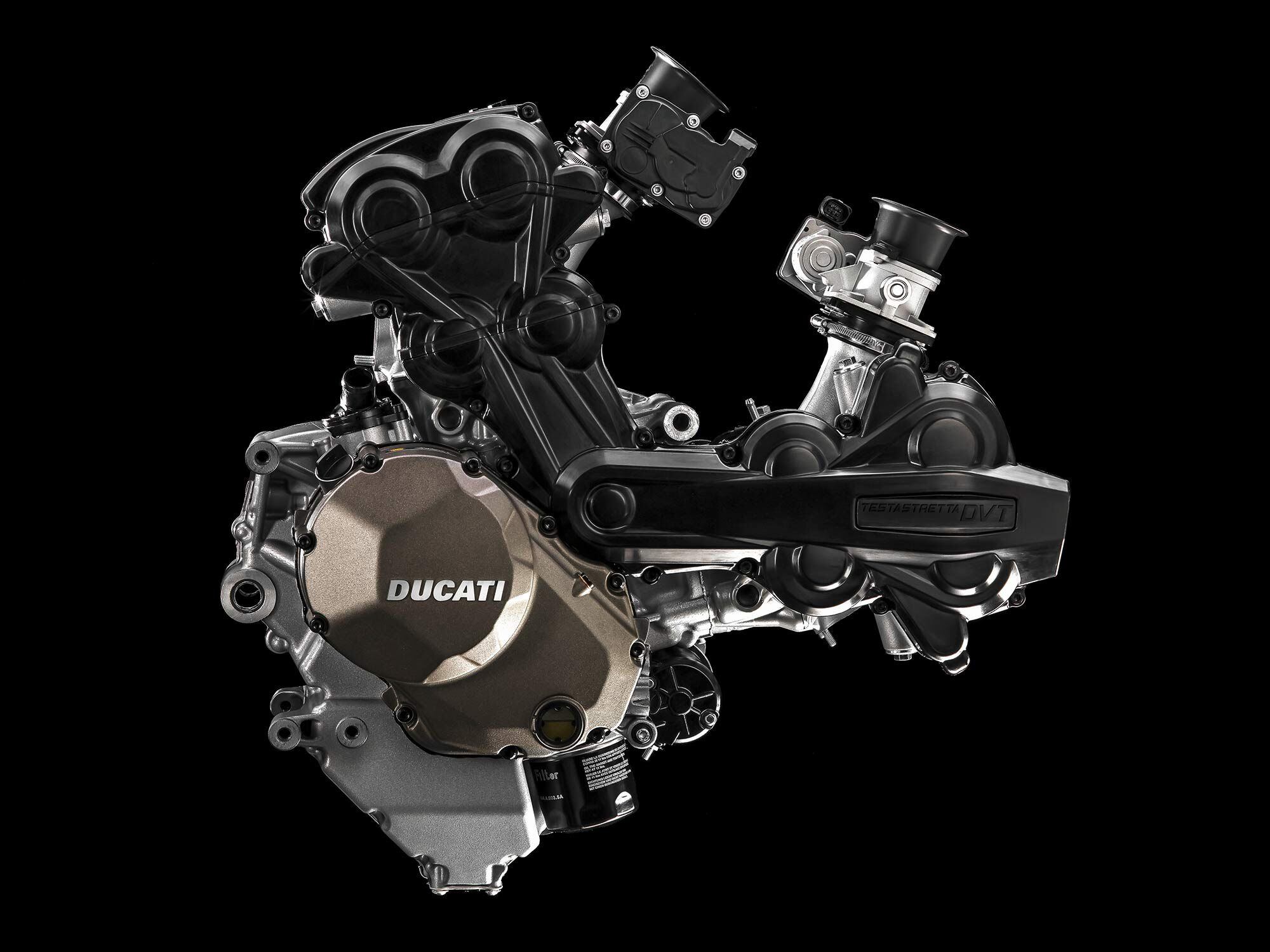 Ducati’s Testastretta DVT engine.