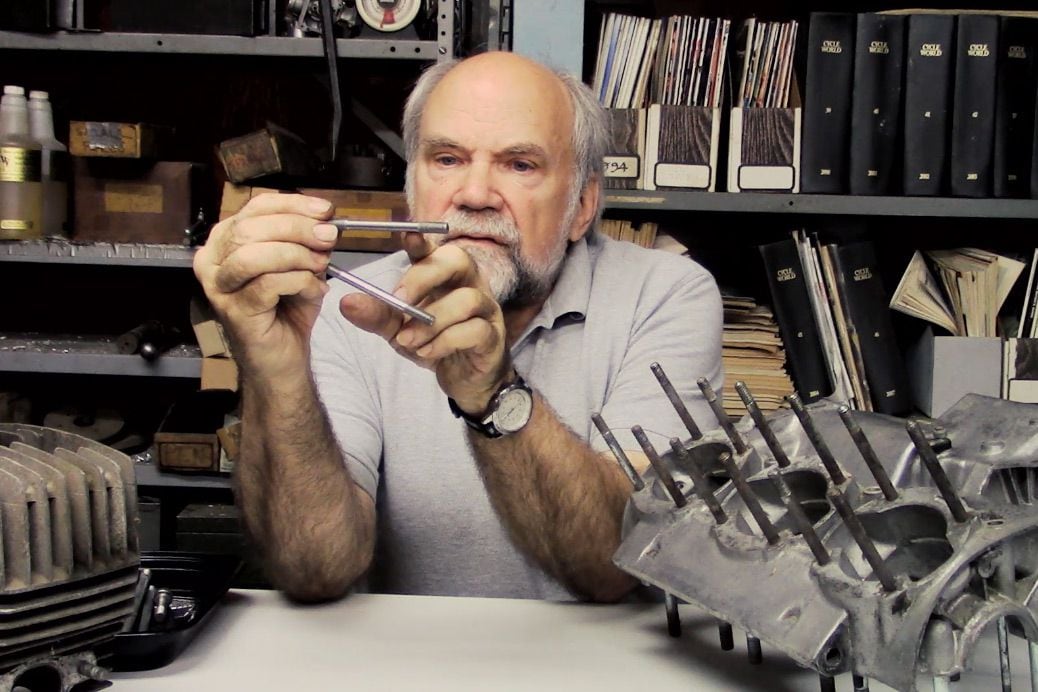 kevin cameron explaining a motorcycle engine