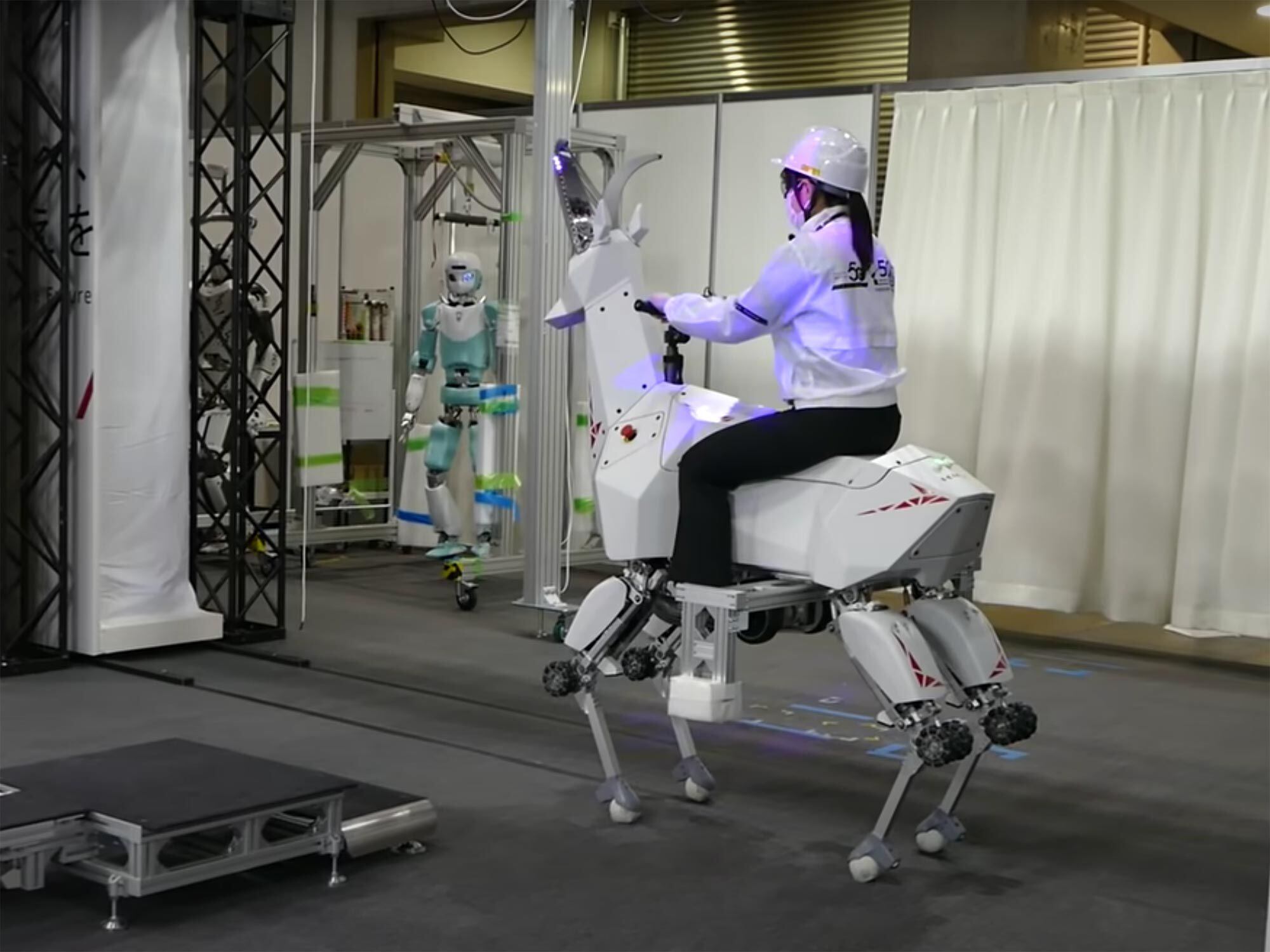 Kawasaki’s robot goat Bex can carry up to 220 pounds.