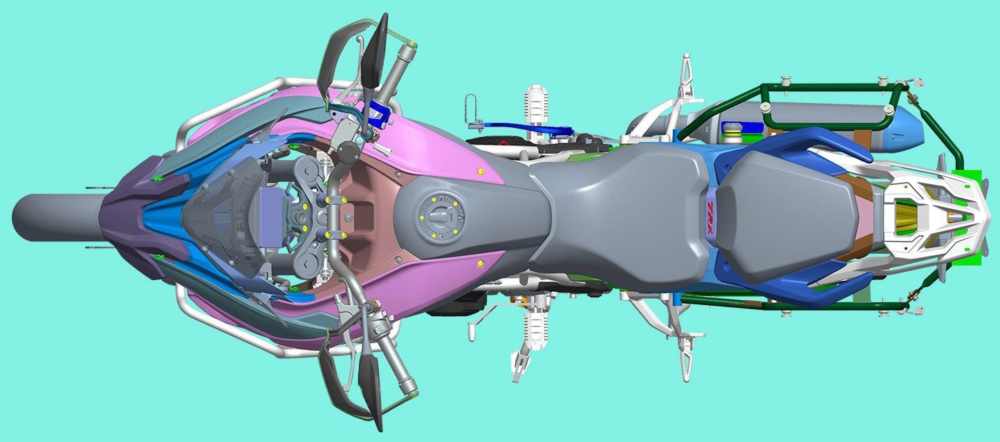 Top view of the Benelli TRK 702.
