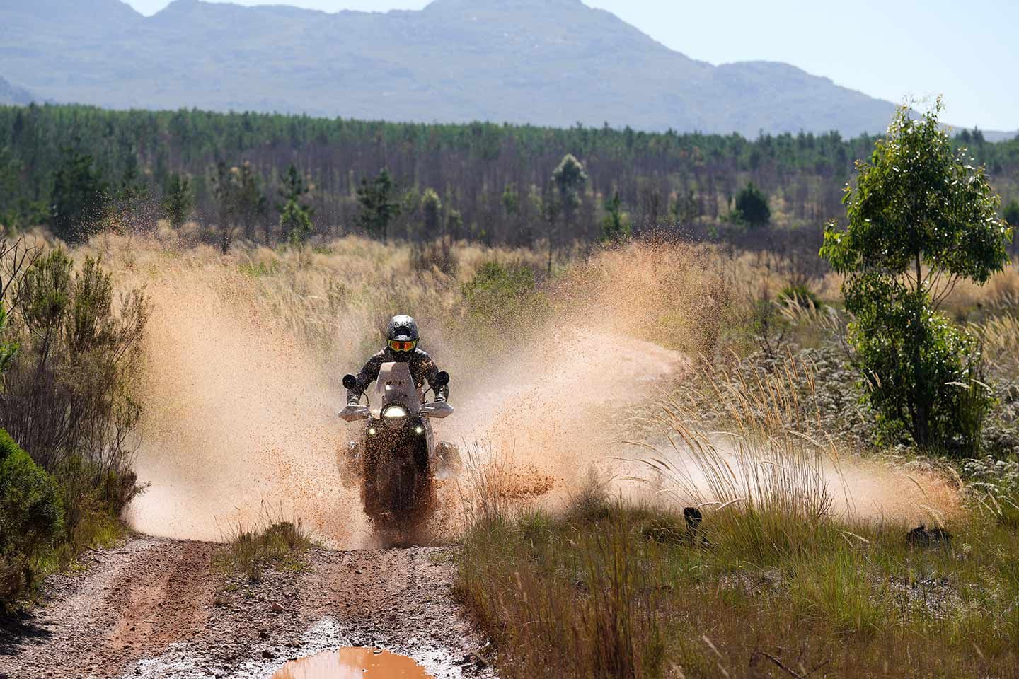 Some fun mudholes were added to the terrain on the second day.