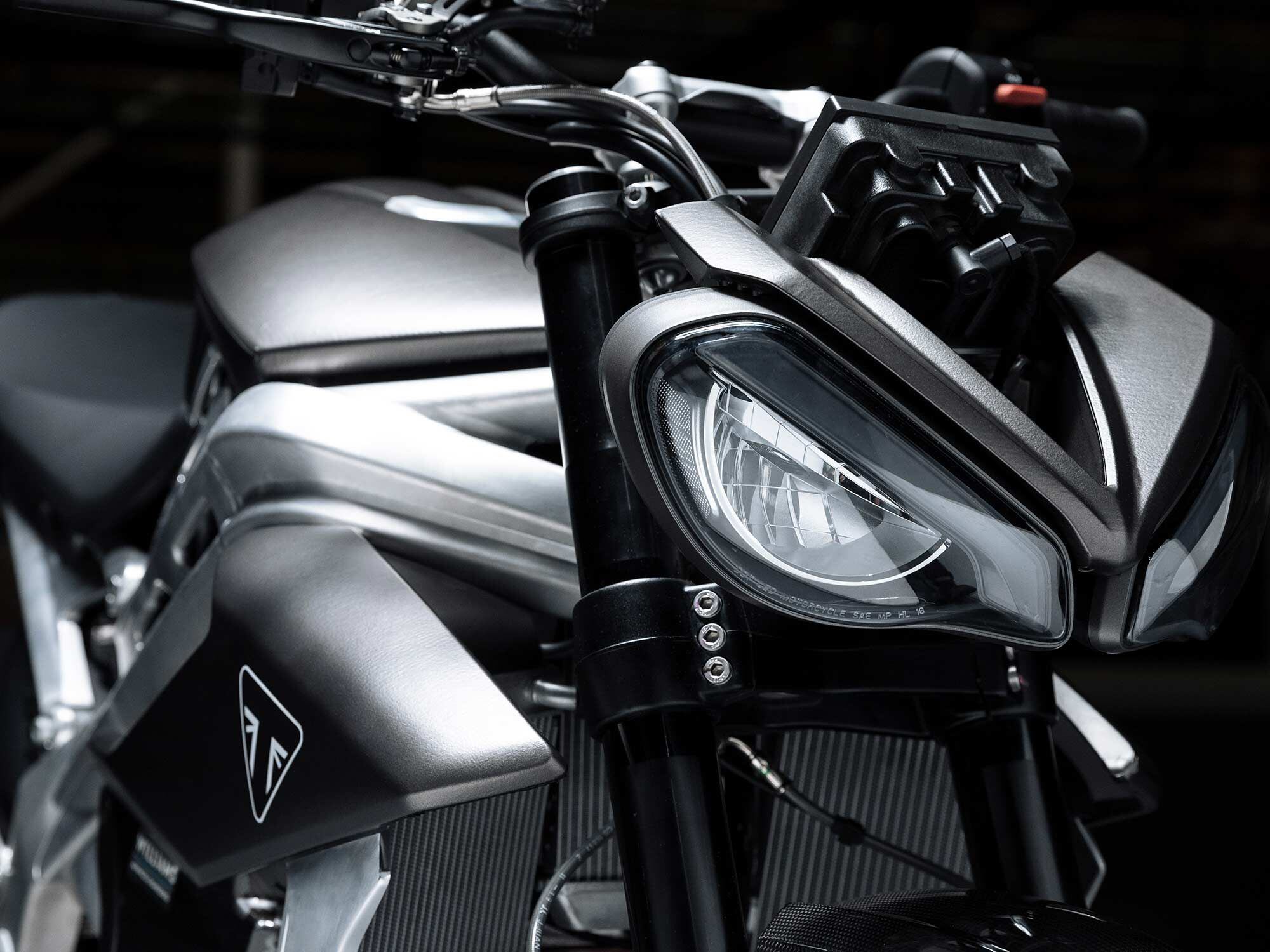 The familiar bug-eye styling allows immediate recognition of this Triumph TE-1.