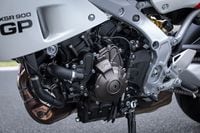 2024 Yamaha XSR900 GP left side engine details