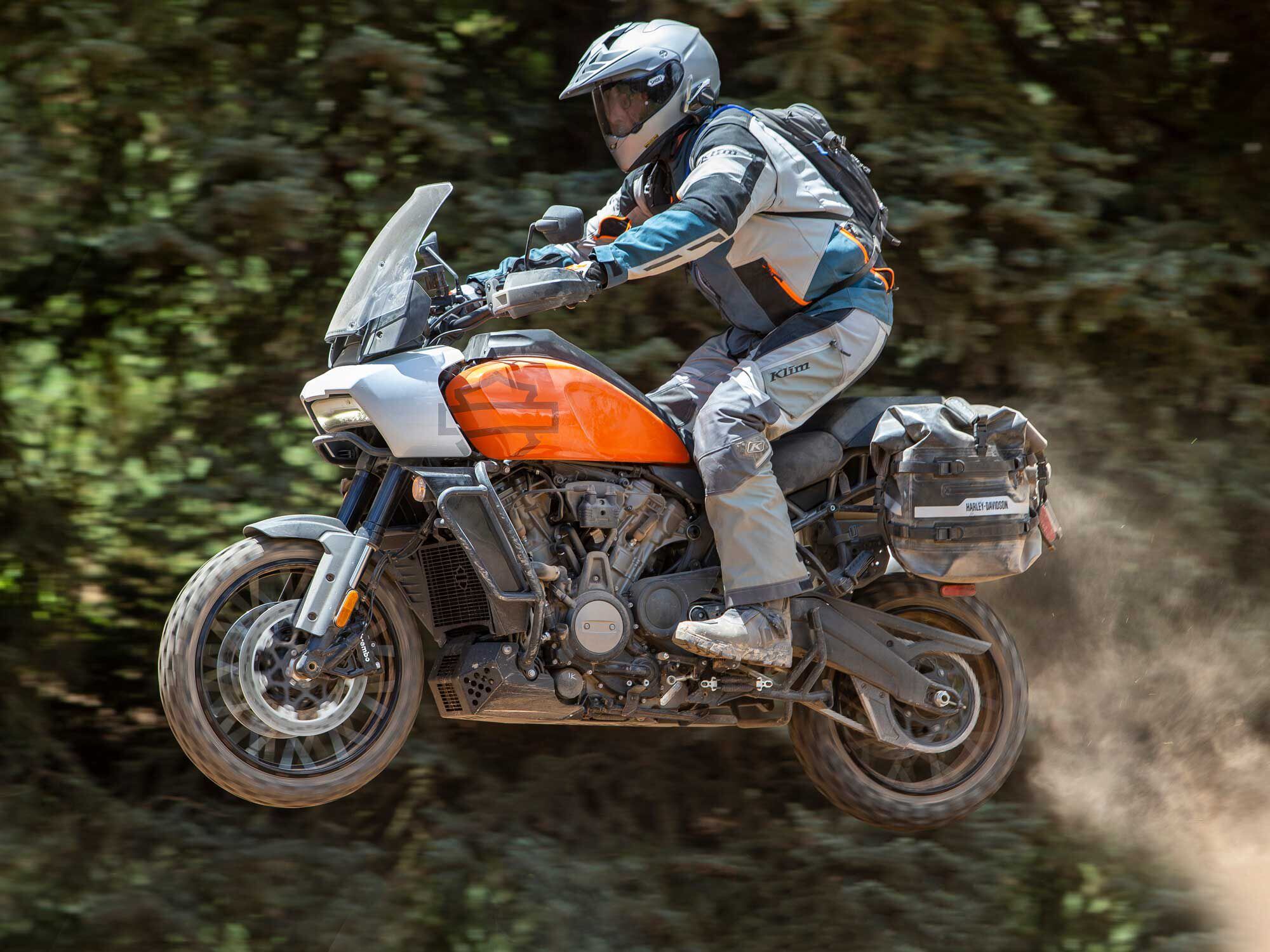 The Pan America felt the most dirt-bike-like when pushed to the limits.