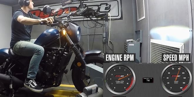 本田Rebel 500(CM500)拉上马力机,让我们看看!
