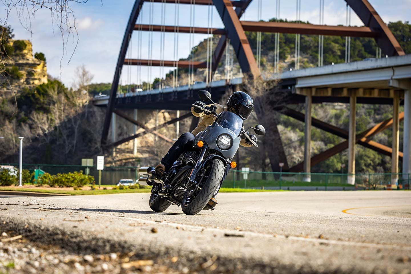 Mid-mount foot controls combine with a great chassis to provide sporty handling and riding dynamics.