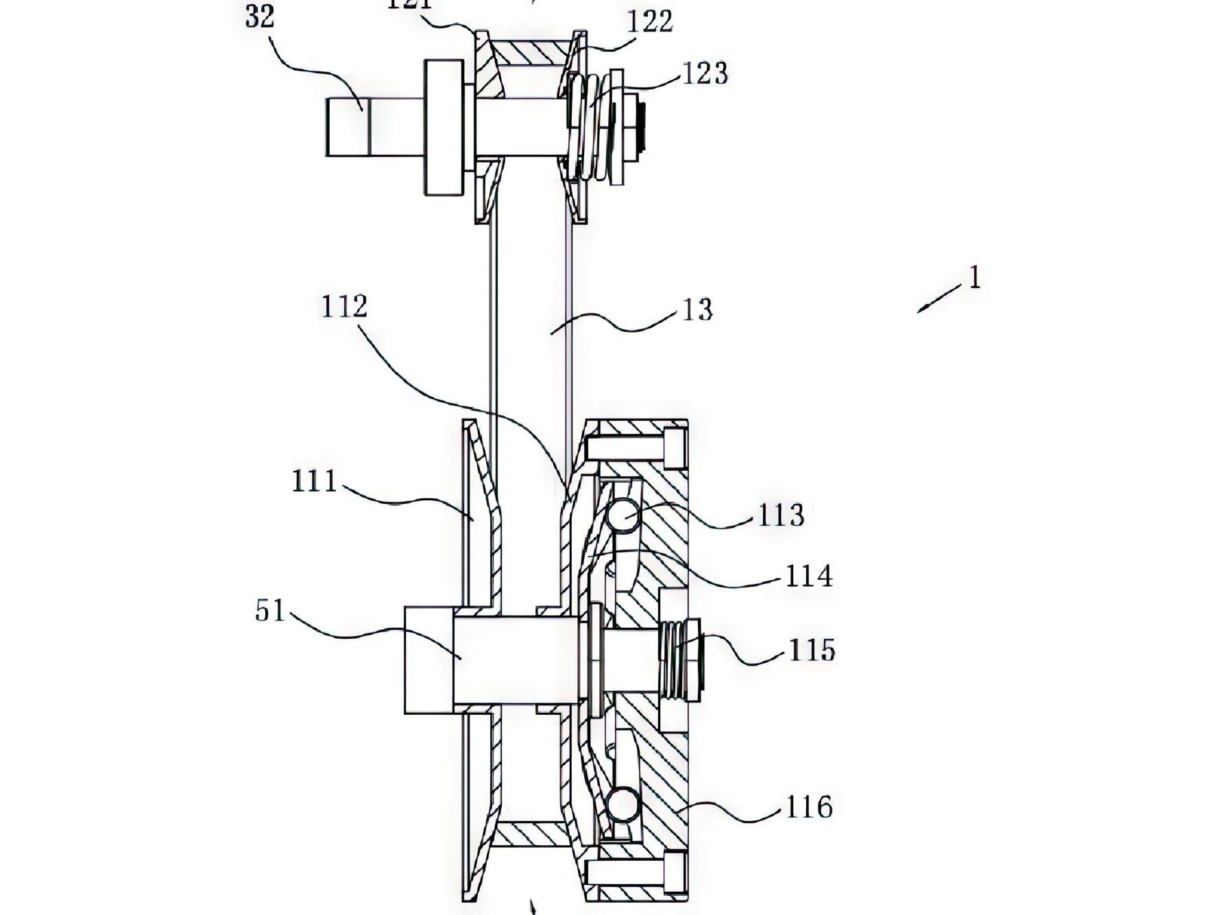 This image is of a proposed variable-ratio drive with a V belt, similar to a scooter’s final drive. This would be to maximize supercharger impeller speed throughout the rev range.