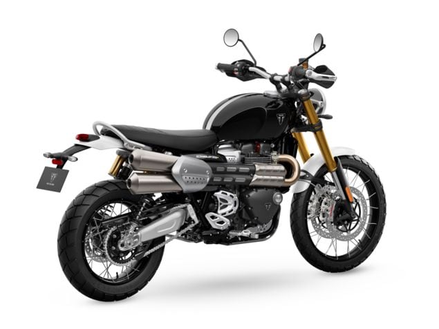 2024 Triumph Scrambler 1200 XE in Sapphire Black.