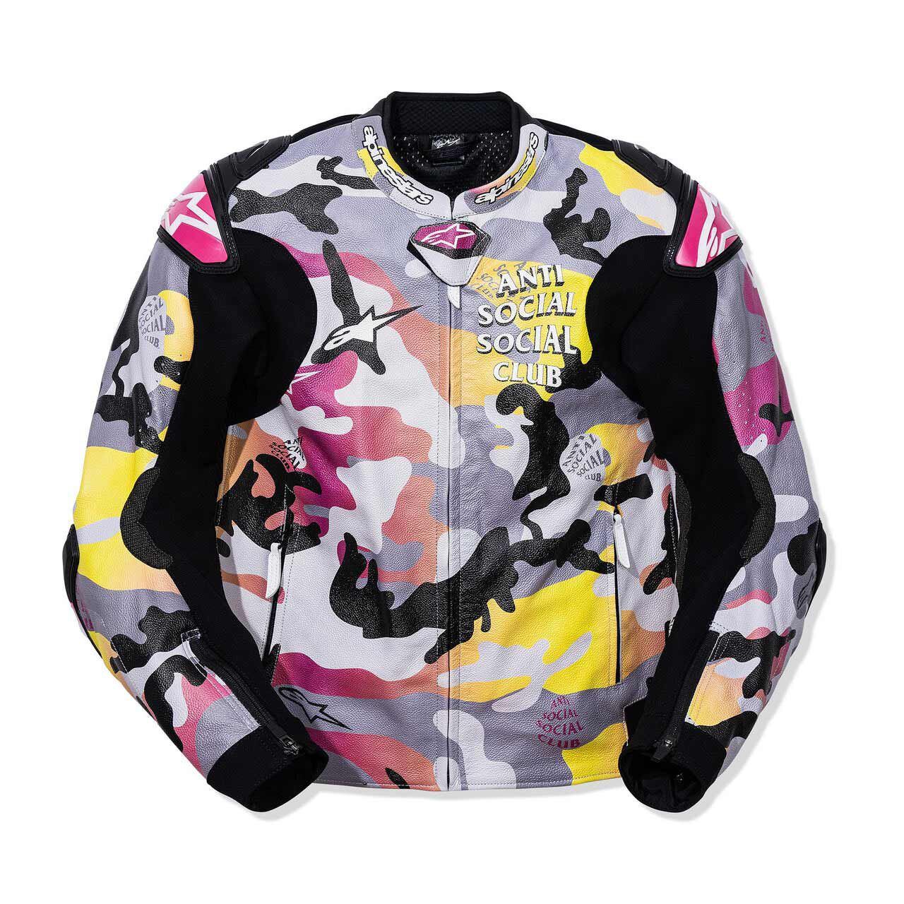 The Alpinestars x Anti Social Social Club collaboration included this leather jacket, along with boots and apparel.