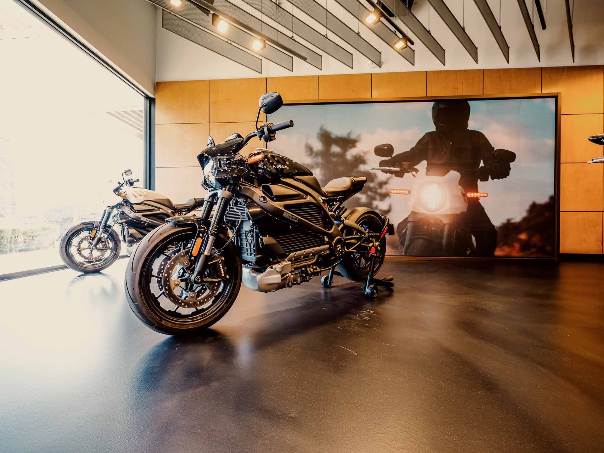 The LiveWire One is available for demo rides at the new Experience Center.
