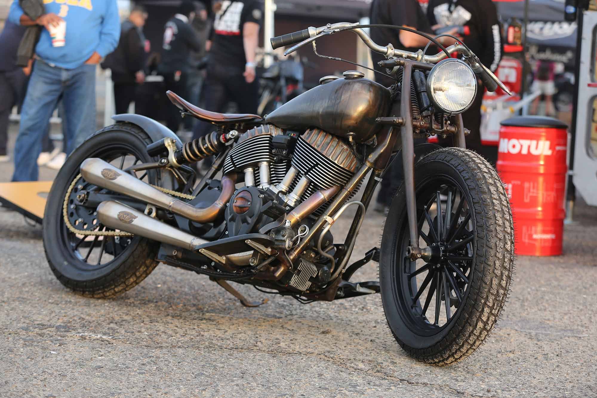 This full-custom Indian Chief was built by the team at Roland Sands Design to mimic early cast and braised frame styles.