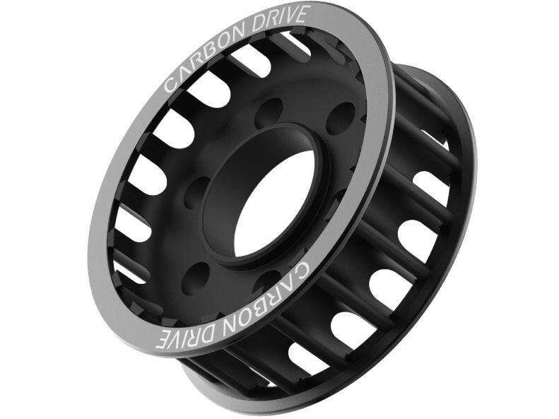 The Mudport sprocket is designed with holes to release any material that may come between belt and pulley.