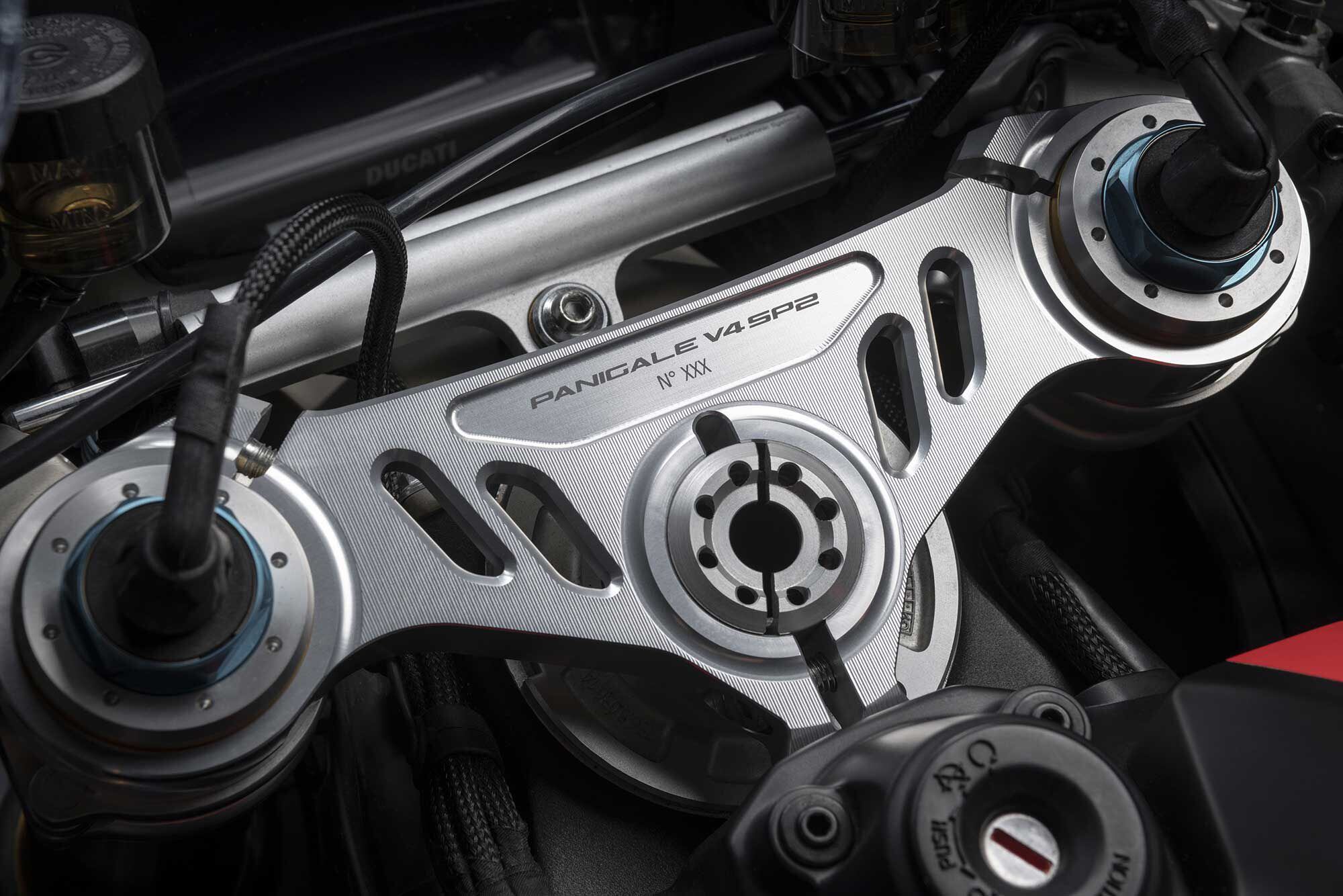 Each SP2 is numbered on the top triple clamp.