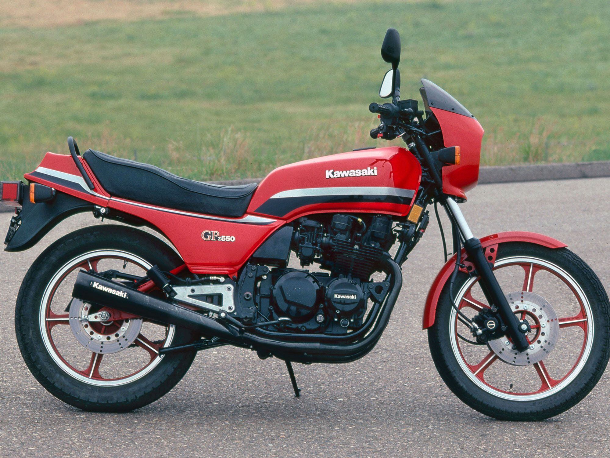 For just a few hundred dollars more than the KZ550, Kawasaki provided racers a nearly complete package in the GPz550—less so with the ’82-83 model pictured.