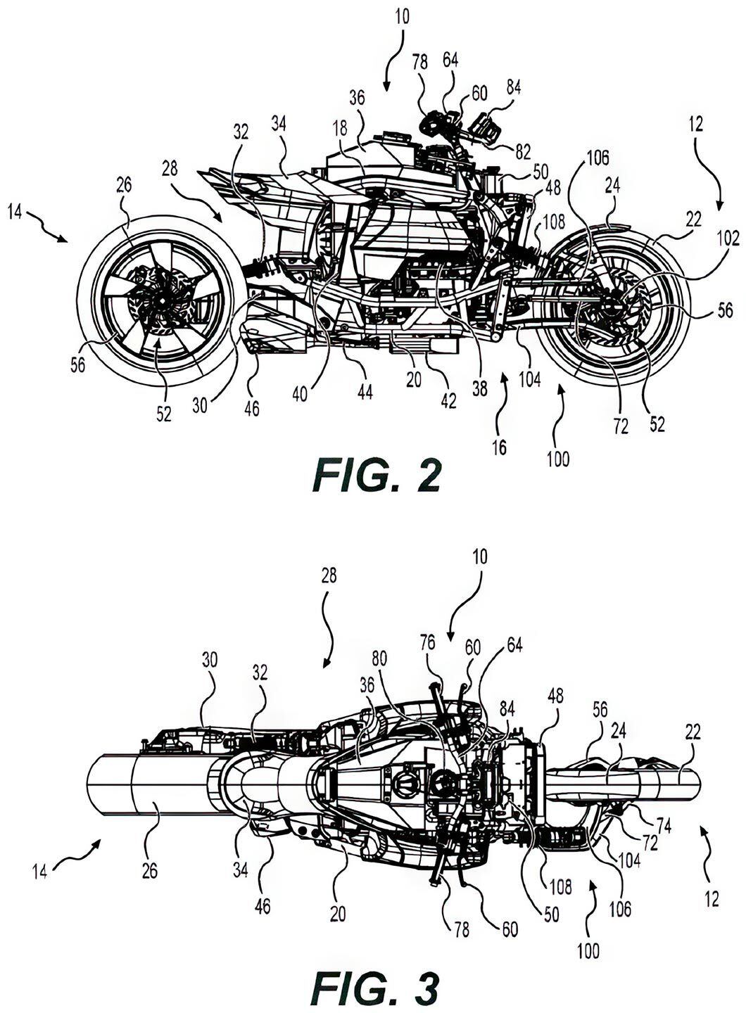 Side and top views of the entire machine.