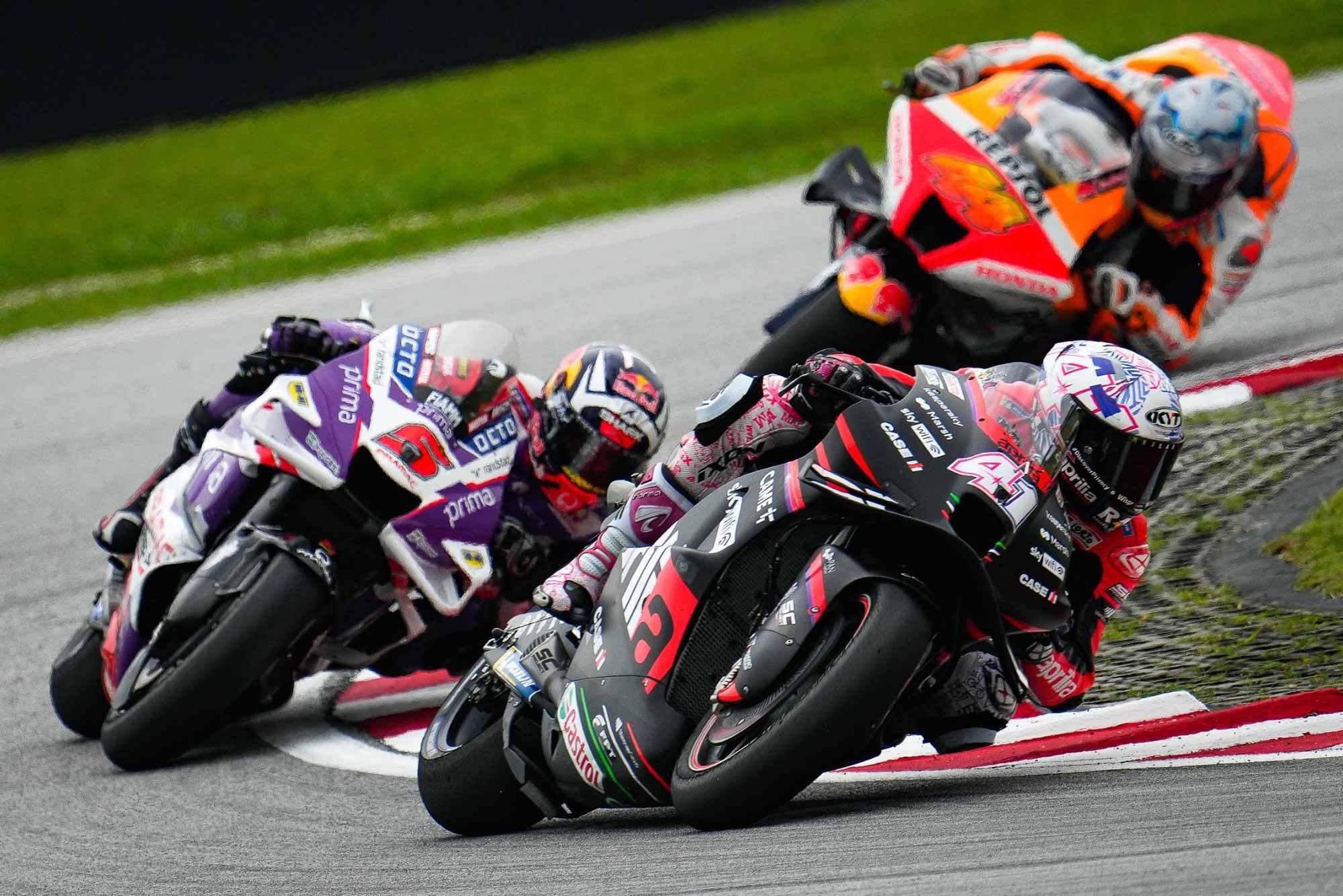 What of Aprilia-mounted Aleix Espargaró? The team bikes showed so much potential in the European rounds, but here in Malaysia they finished back in 10th and 16th.