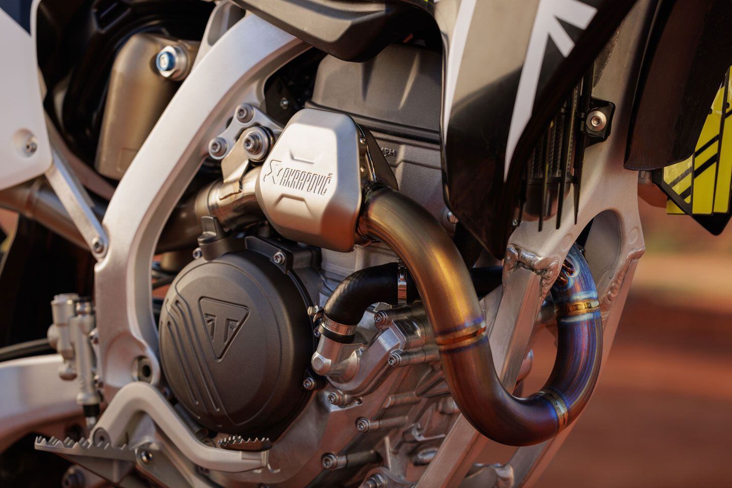Triumph claims the TF 250-X has the best power-to-weight ratio in the 250 class.