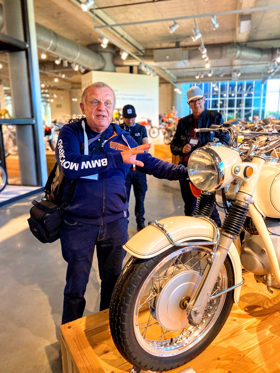 BMW in-house historian and archivist Fred Jacobs gives a tour of Barber Motorsports Museum.