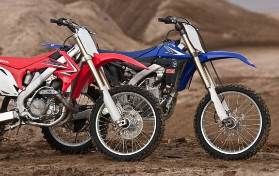 Honda CRF450R vs. Yamaha YZ450F Comparison Review Motocross Shootout Cycle World