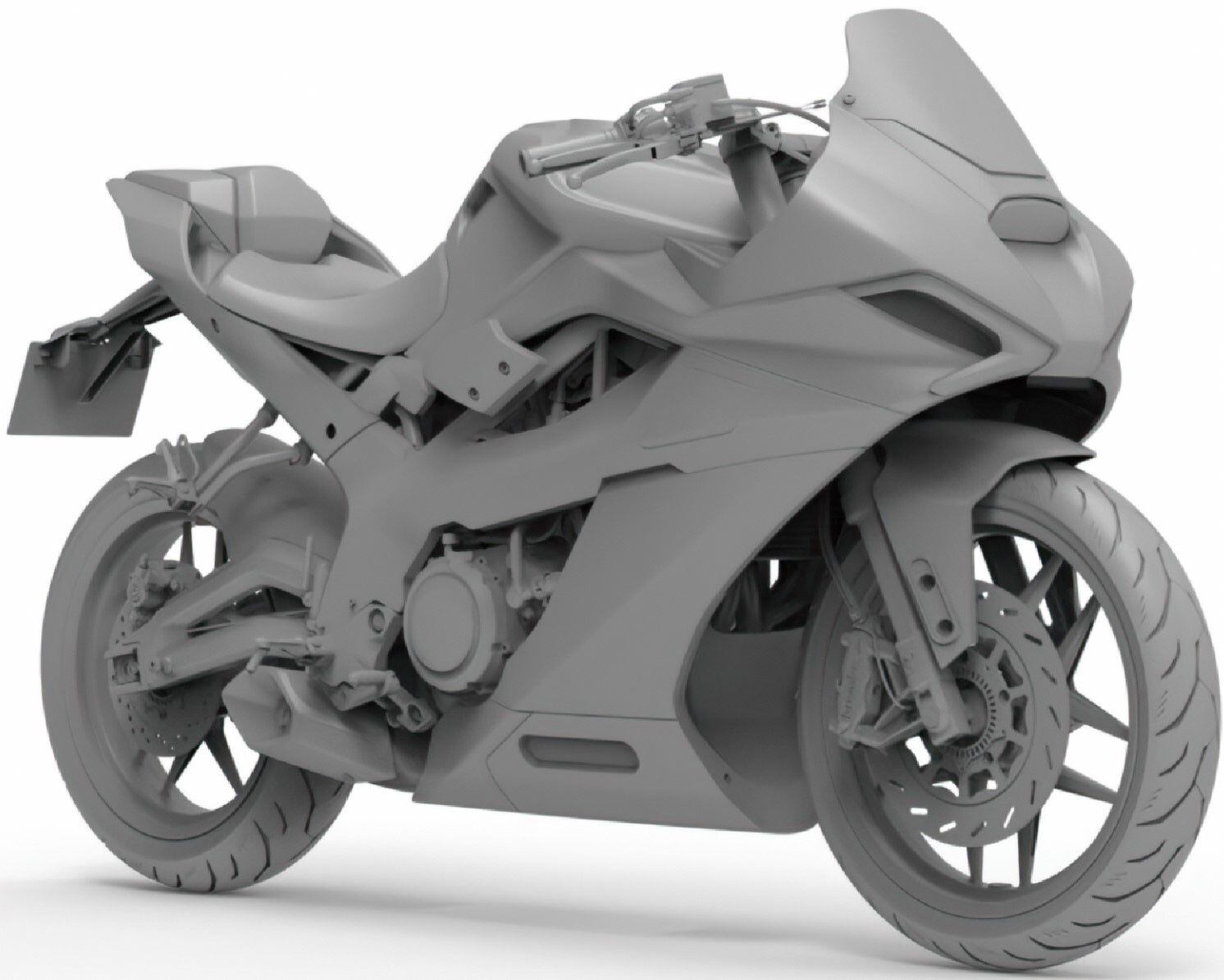 The motorcycle that the supercharged V-twin will allegedly power, called the VTR-300 Turbo (yeah, we know it’s not a turbo…).
