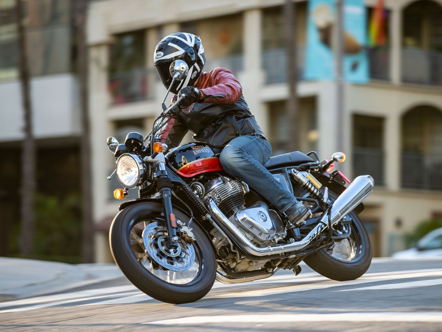 Blasting around town and enjoying shorter jaunts is where the INT650 excels.