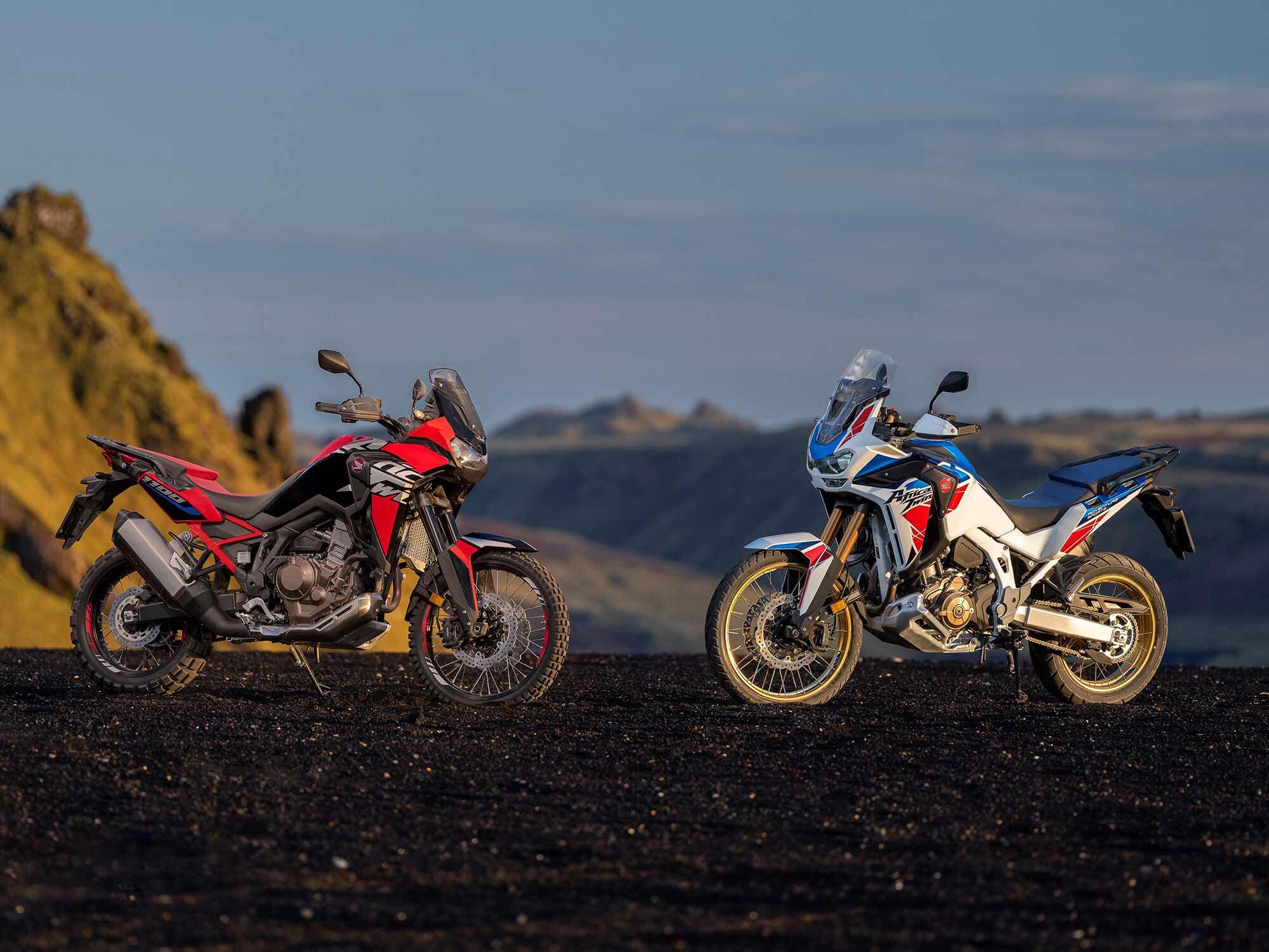Honda’s Africa Twin gets lighter with more torque.