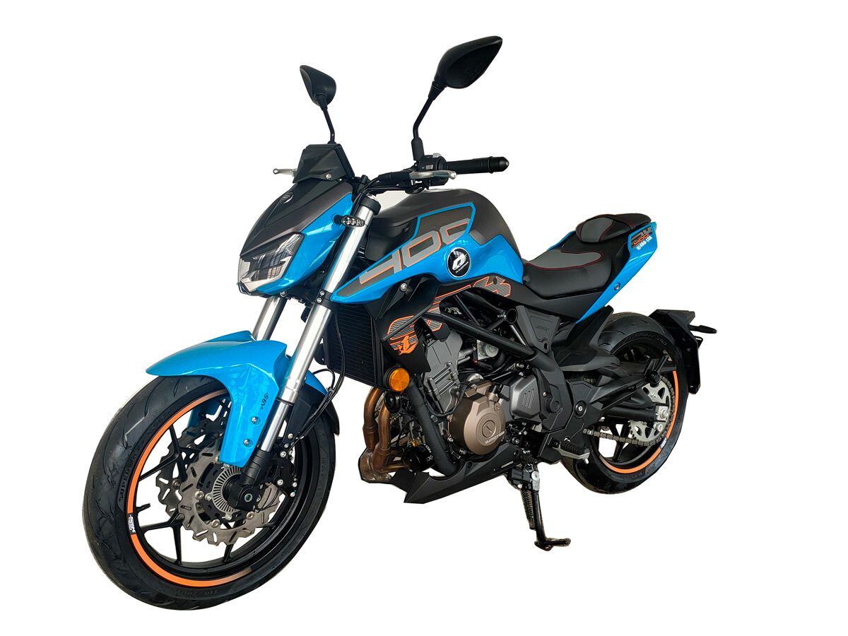 This 400cc naked is also new for 2022, though it’s almost identical to the existing SRK350, albeit with a more powerful engine.