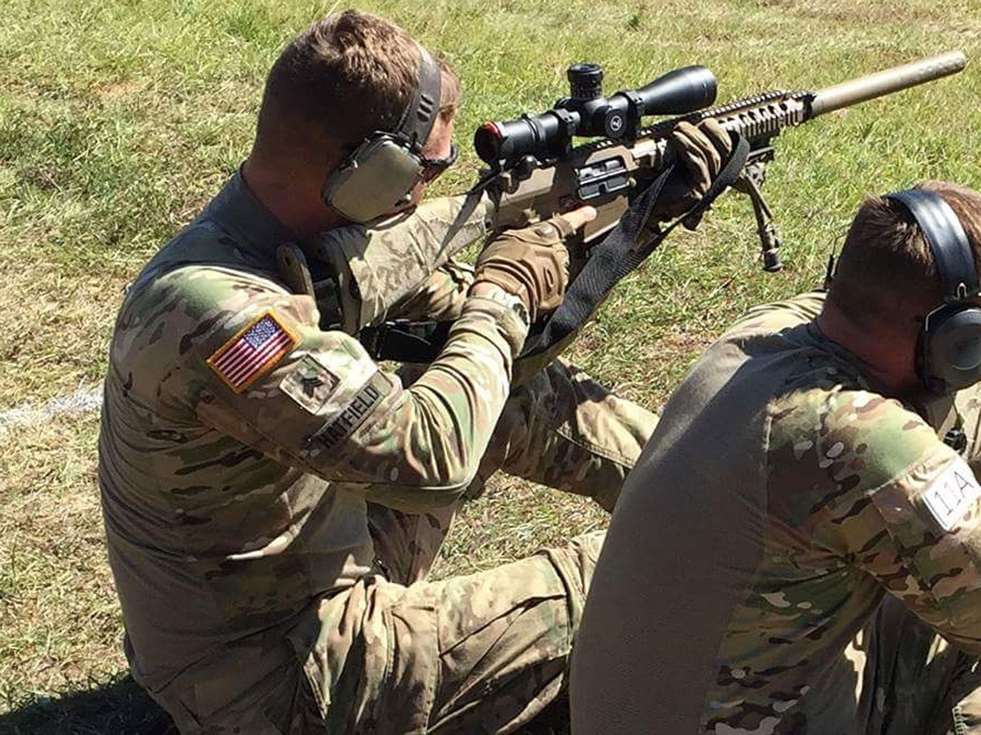 Alex Hatfield competing at the 2015 International Sniper Competition.