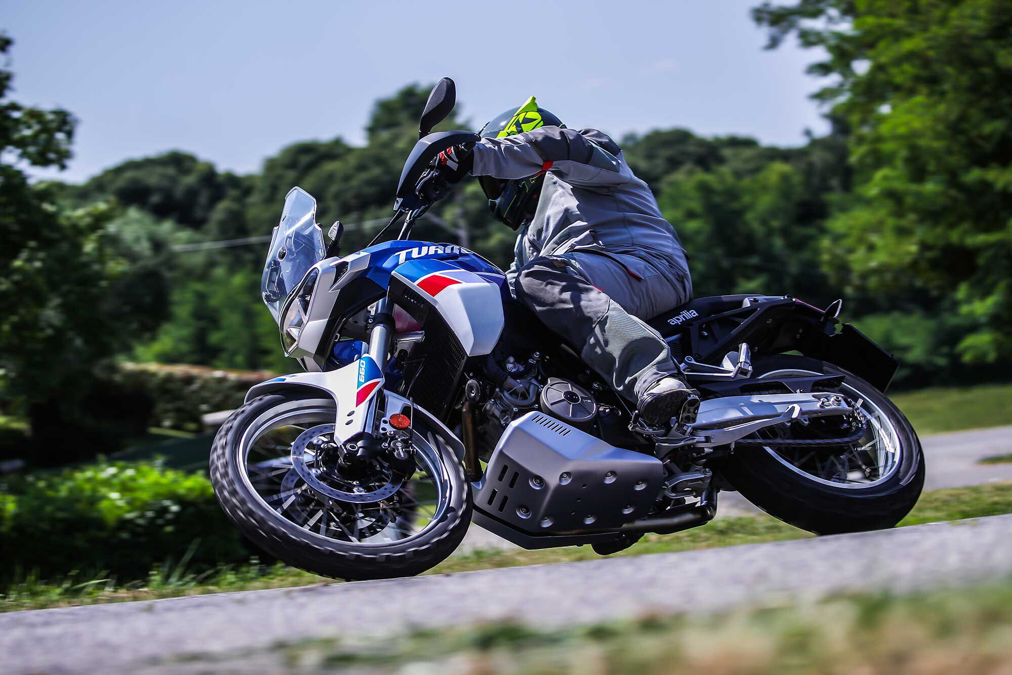 Front tire feel on the road is excellent on the Tuareg 660.