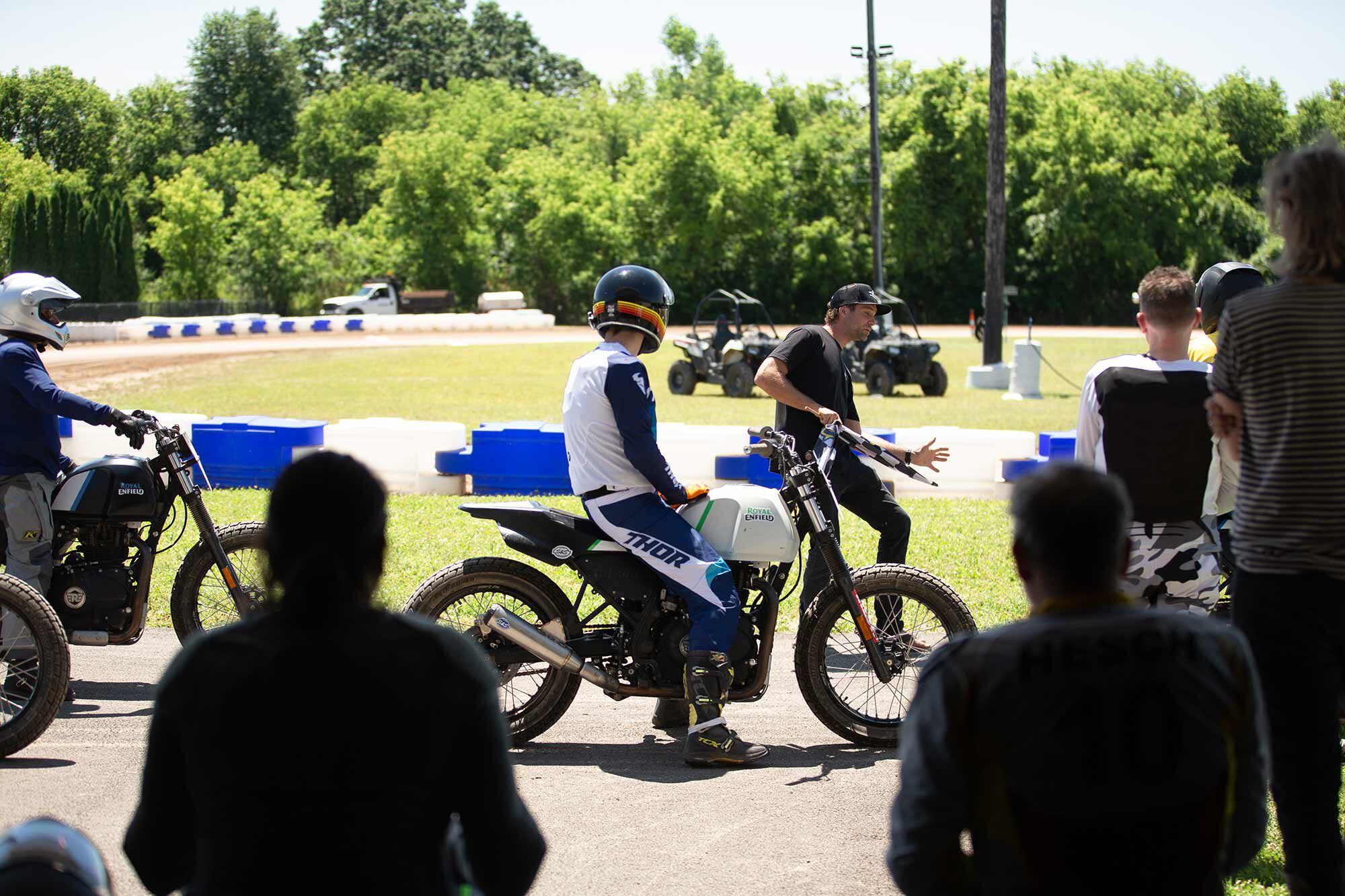 Slide School currently costs $300 for a three-hour class and includes bike rental. In addition to schools during the AFT season, Lewis conducts training at his Moto Anatomy facility in Center Hill, Florida, and other locations throughout the year.