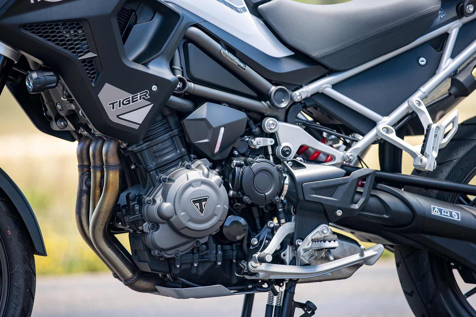 In the company of V-twins, the Triumph’s T-plane crank, inline-three totally matches up. Smooth, rich torque makes for a great companion on road or off.