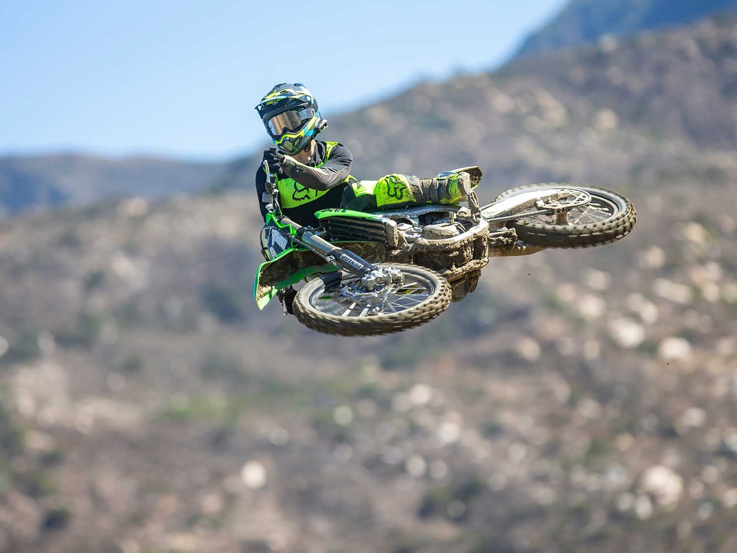 “Overall, the Kawasaki KX250 offers a great package with its linear power delivery, simple suspension setup, and being one of the most agile and nimble bikes in the class. Although, its EFI mapping changes should be able to be done on the fly, which is not the case with the couplers.” <em>—Michael Wicker</em>