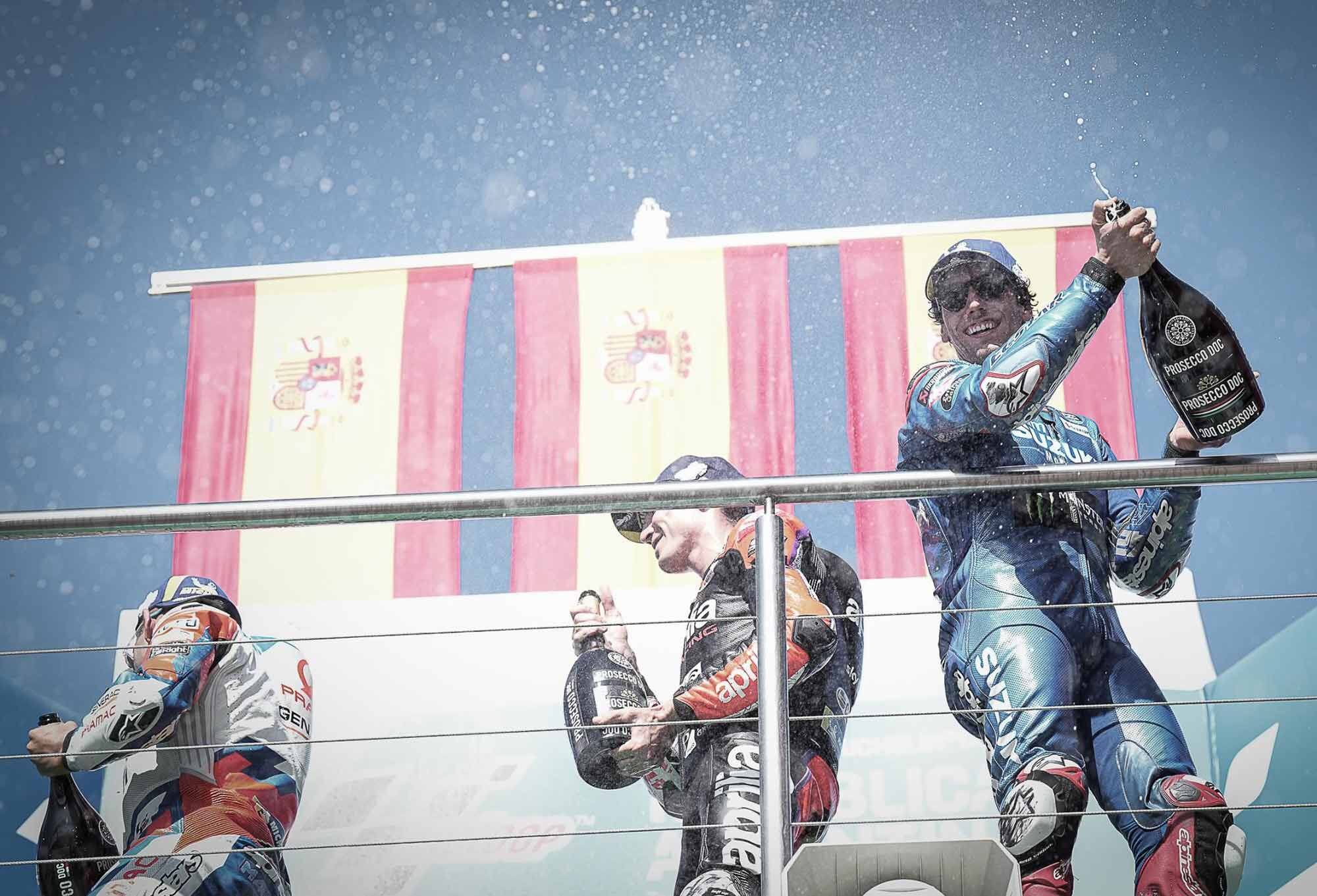 Pramac’s Martín’s and Suzuki’s Álex Rins’ second and third place finishes, respectively, made for an all-Spanish podium. Nine different riders have been on the podium over the first three races of the season.
