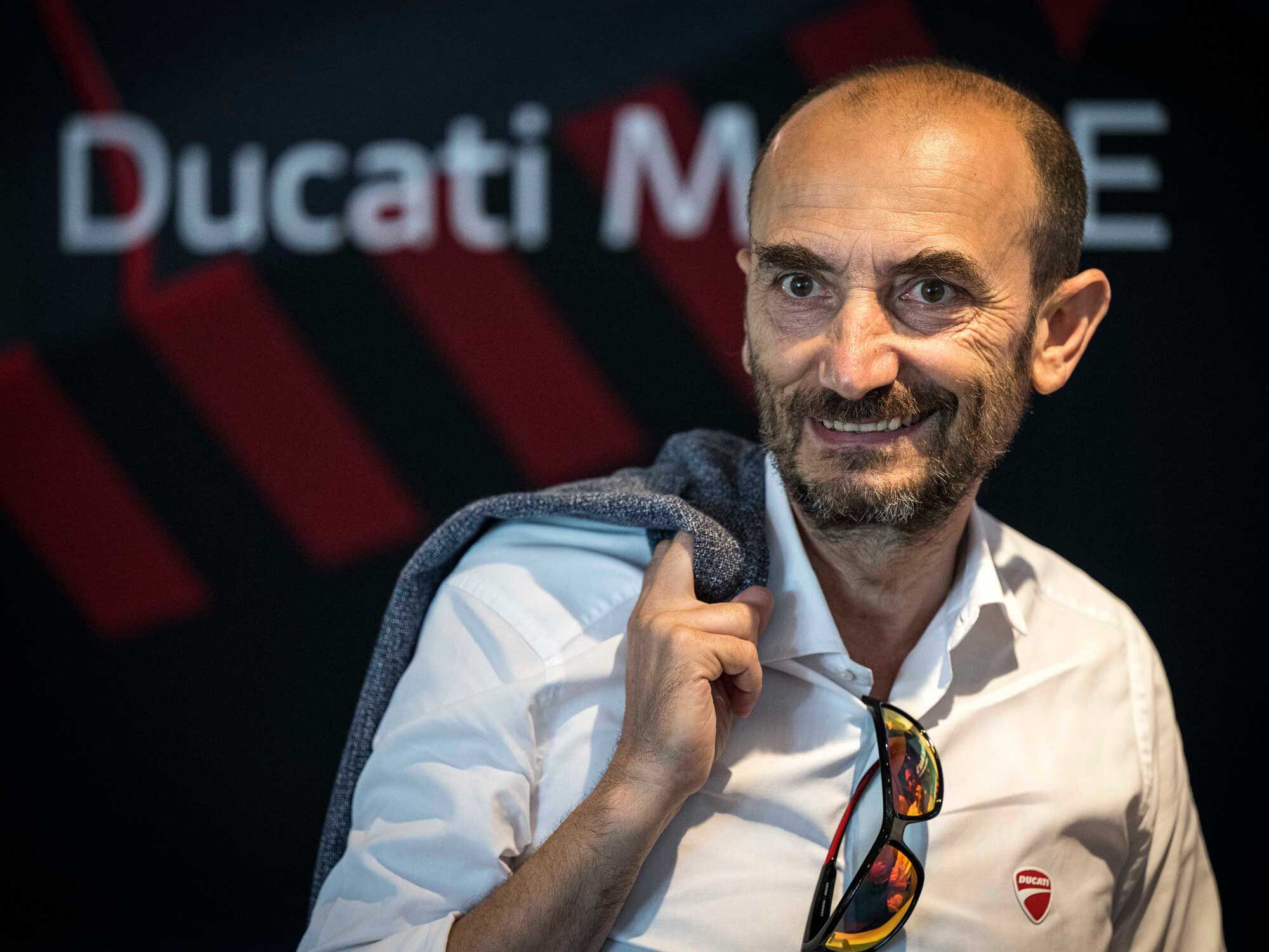 Claudio Domenicali says he found Ducati’s V21L MotoE racer easy to ride.