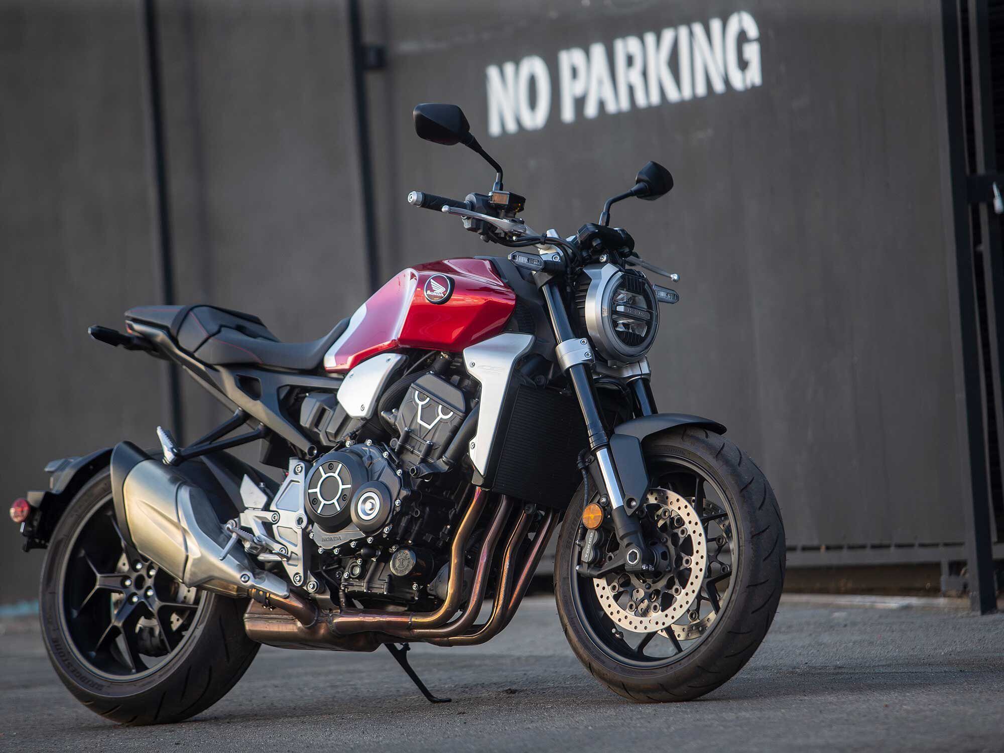 Honda’s styling is modern and refined, vaguely hinting at the motorcycles from which it has evolved.